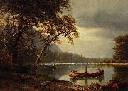 Albert Bierstadt Salmon Fishing on the Cascapediac River painting